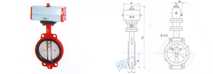 D671X氣動(dòng)對夾式襯膠蝶閥 D671X氣動(dòng)對夾式襯膠蝶閥